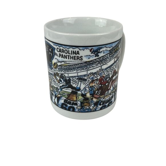 Custom Edge Team NFL Carolina Panthers Cartoon Sports Football Coffee Mug - Picture 6 of 11